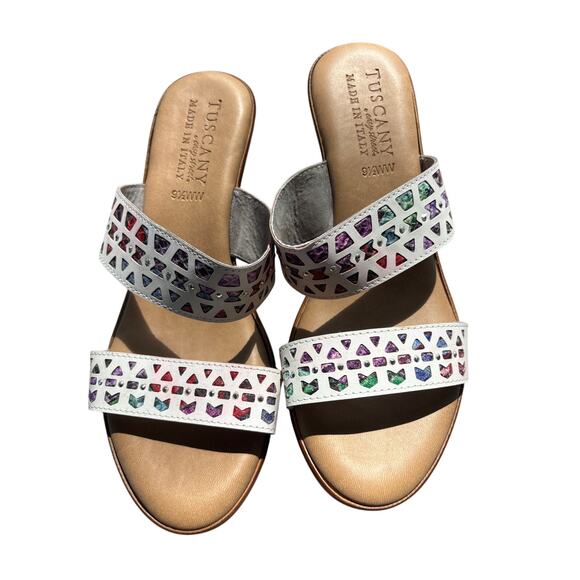 Tuscany by Easy Street Viniko Sandals 9.5 W Leather Never Worn Comfort Shoe Boho - Picture 9 of 9